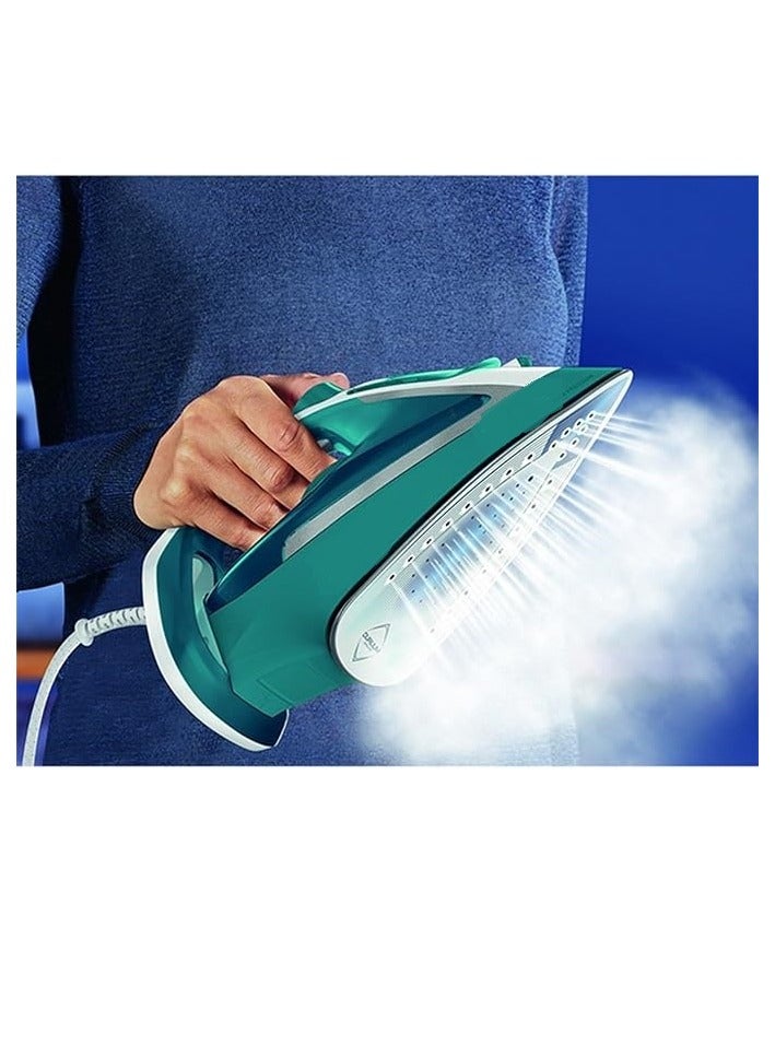 Tefal EasyGliss Steam Iron 2700 Watt Aqua Blue 270 ML Water tank FV5772E2 270 ml 2700 W FV5772E2 Blue  - Image 2