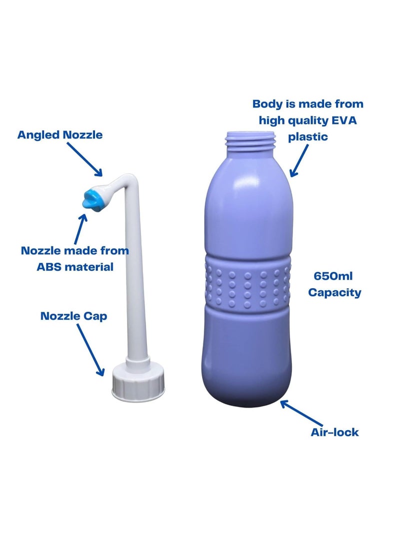 Home Care Home Care Pack of 2 Portable Bidet 650ml - Travel Portable Bidet Sprayer for Toilet - Handheld Spray Bottle for Personal Hygiene Cleaning - for Men & Women  - Image 5