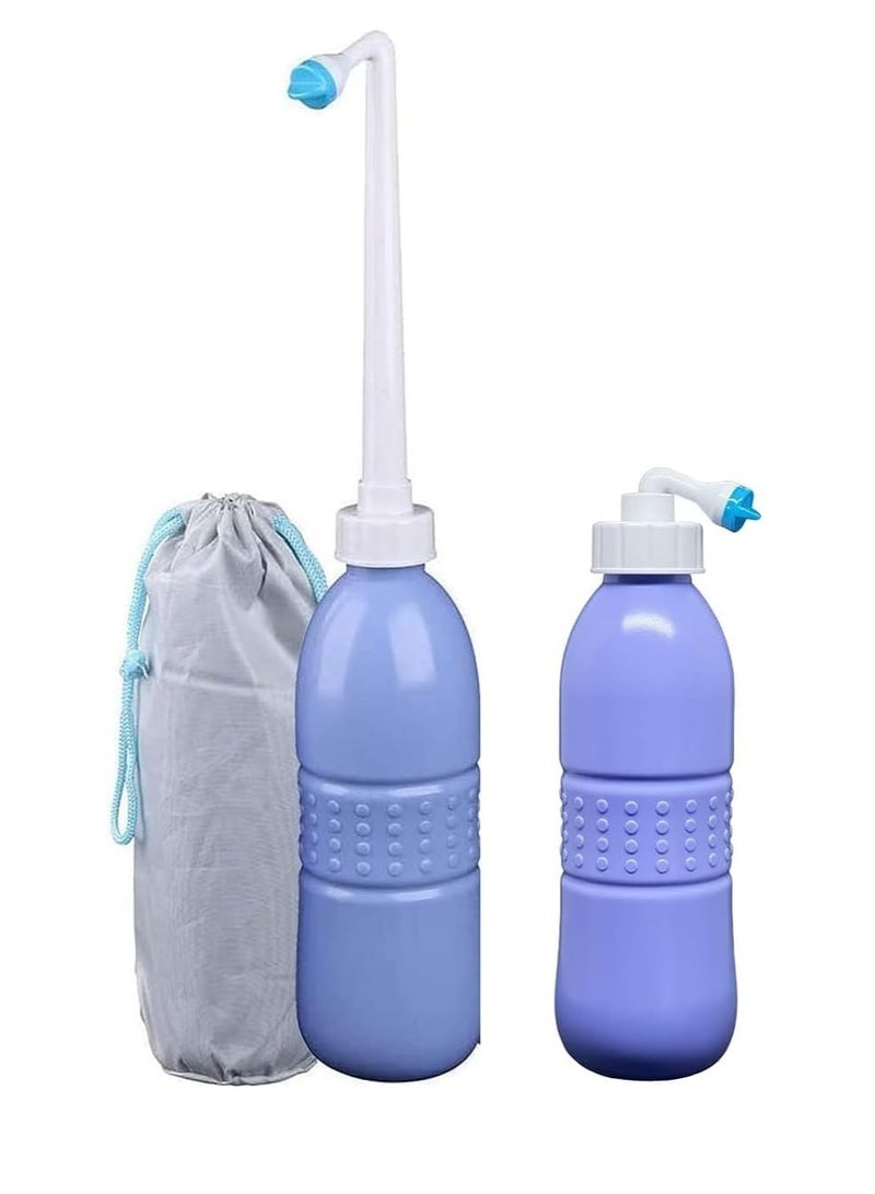 Home Care Home Care Pack of 2 Portable Bidet 650ml - Travel Portable Bidet Sprayer for Toilet - Handheld Spray Bottle for Personal Hygiene Cleaning - for Men & Women  - Image 2