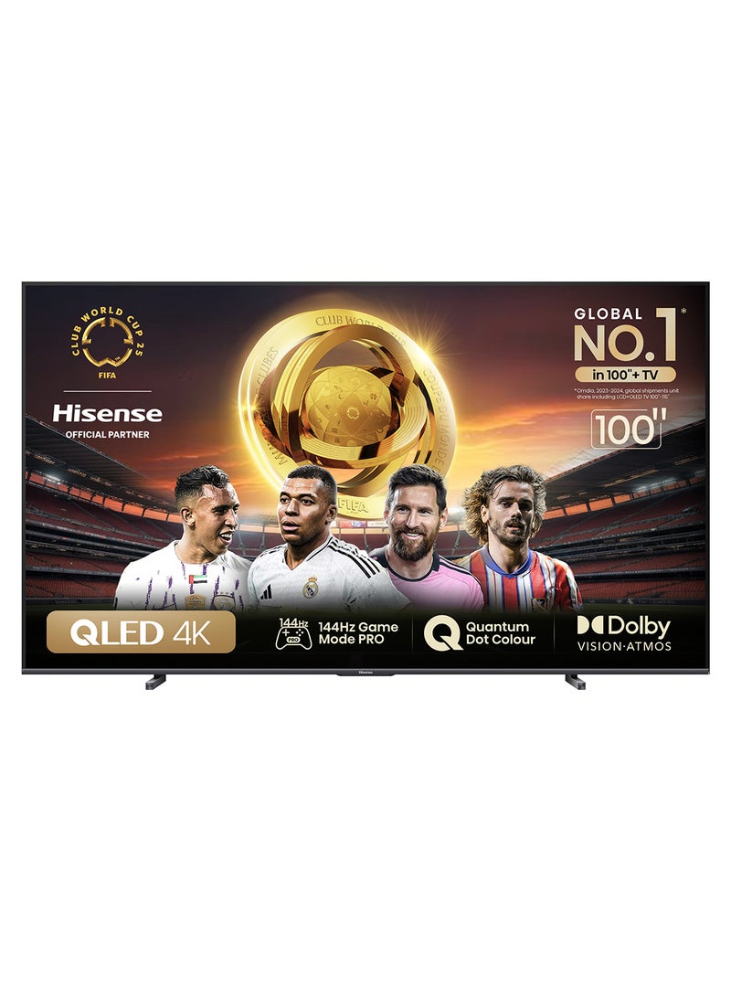 Hisense - 100 Inch 4K Smart TV QLED 120 Hz 100E7N Black - Image 1