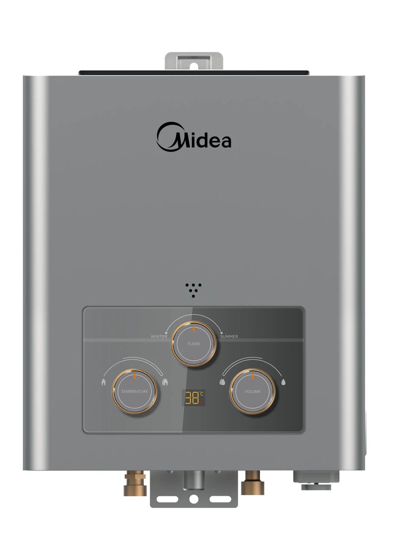 مديا Gas Water Heater 6 Liter MGWH06-12MZLEG Silver  - Image 1
