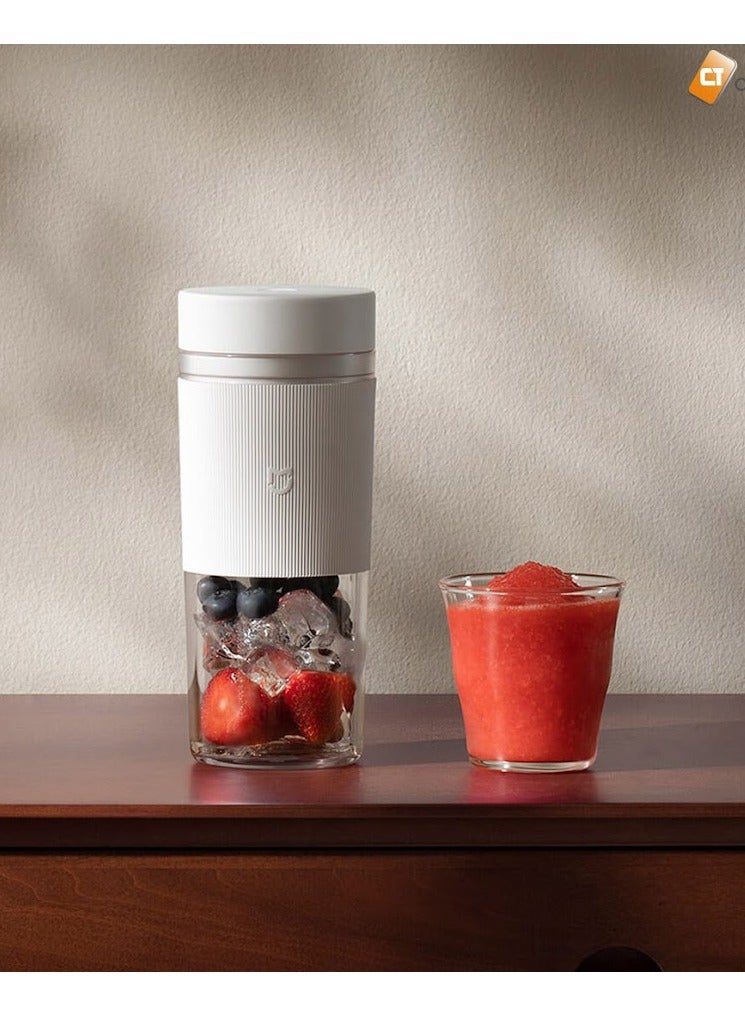 Xiaomi Mini Portable Blender Electric Fruit Juicer Machine 300L Type C Port Smoothie Blender, Portable Juicer Blender, High Quality Mini blender Juicer Machine 45 W ‎Mijia portable juicer White  - Image 2