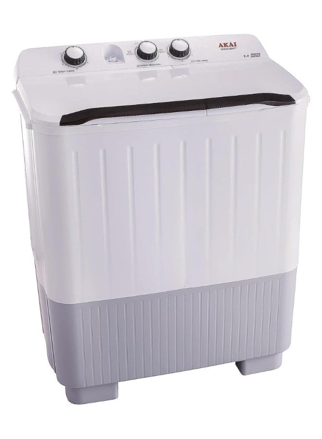 AKAI 9Kg Twin-Tub Semi-Automatic Washing Machine 9 kg WMMA-X09TT White