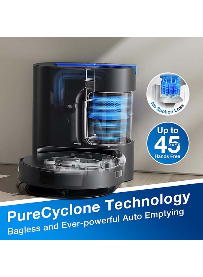 ecovacs - ECOVACS DEEBOT N20 PRO Plus Robot Vacuum & Mop | 8000Pa Suction | Self-Emptying | 320min Runtime | Smart Mapping & LiDAR | Pet-Friendly | App/Voice Control | 1000 W DKX55 Black - Image 1