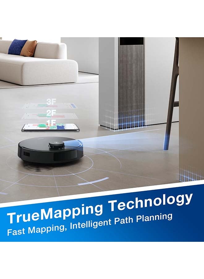 ecovacs - ECOVACS DEEBOT N20 PRO Plus Robot Vacuum & Mop | 8000Pa Suction | Self-Emptying | 320min Runtime | Smart Mapping & LiDAR | Pet-Friendly | App/Voice Control | 1000 W DKX55 Black - Image 1