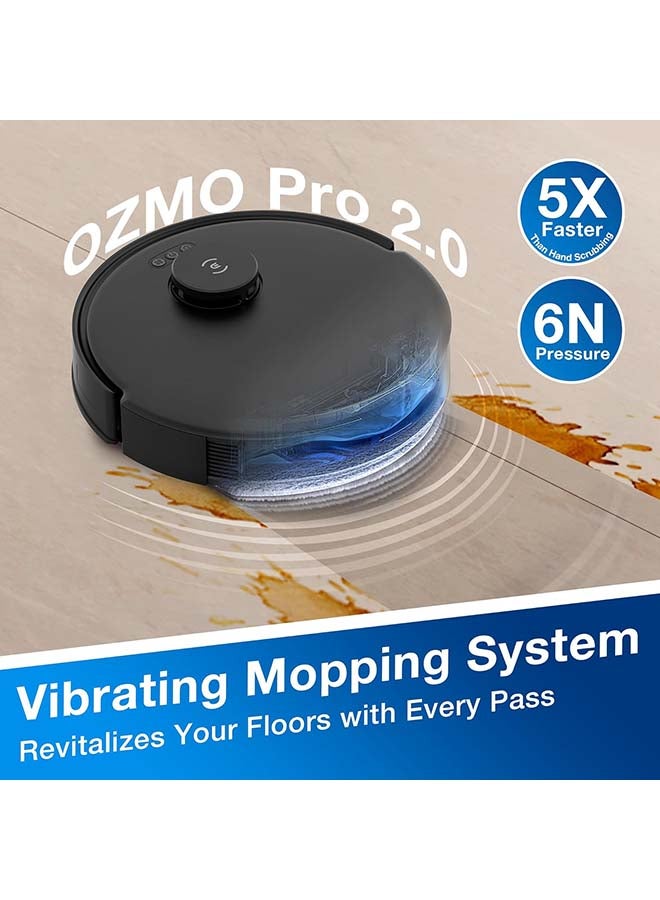 ecovacs - ECOVACS DEEBOT N20 PRO Plus Robot Vacuum & Mop | 8000Pa Suction | Self-Emptying | 320min Runtime | Smart Mapping & LiDAR | Pet-Friendly | App/Voice Control | 1000 W DKX55 Black - Image 1