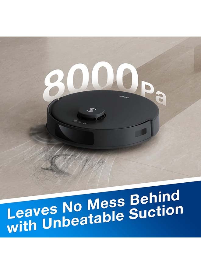 ecovacs - ECOVACS DEEBOT N20 PRO Plus Robot Vacuum & Mop | 8000Pa Suction | Self-Emptying | 320min Runtime | Smart Mapping & LiDAR | Pet-Friendly | App/Voice Control | 1000 W DKX55 Black - Image 1