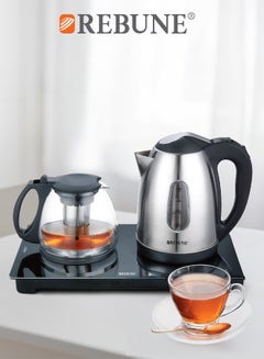 ريبون Enjoy The Perfect Cup Of Tea With The Complete Tea Set 1.8 L 1500 W RE-1-139 Silver  - Image 2