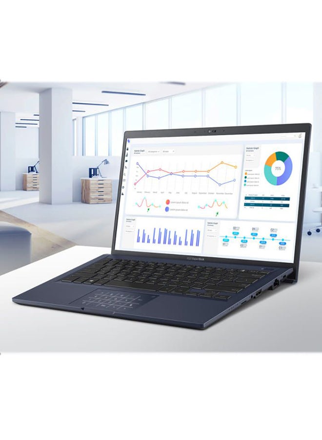 أسوس - ExpertBook Laptop With 14.0 Full HD(1920x1080) Display,Intel Core i5-1335U Processor/8GB DDR5 RAM/512GB SSD/Windows 11 Pro/ English/Arabic Black - Image 1