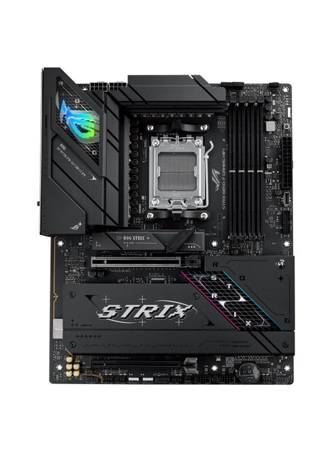 ASUS - ROG Strix B850-F Gaming WiFi ATX Motherboard, AMD B850 Chipset, AM5 Socket for Ryzen 7000/8000/9000 Series CPUs, 4x DIMM DDR5 Slots (Up to 192GB, 8000+MT/s OC), PCIe 5.0 x16 Slot, 4x M.2 Slots, 2.5Gb Ethernet, Wi-Fi 7, Bluetooth 5.4, USB 20Gbps, DisplayPort, HDMI 2.1, 7.1 Surround Audio, Aura Sync RGB, RAID Support, Intel LAN, ASUS EZ DIY, 12" x 9.6" ATX | 90MB1J70-M0EAY0 Black - Image 1