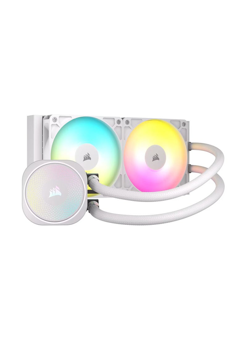 CORSAIR Nautilus 240 RS ARGB Liquid CPU Cooler, 240mm Radiator, Dual 120mm ARGB Fans, Efficient Cooling, High Performance, Quiet Operation, Advanced Pump Design, Easy Installation, Universal Socket Compatibility (Intel & AMD), CW-9060094-WW White  - Image 1