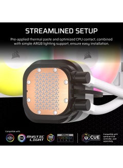 CORSAIR Nautilus 360mm RS ARGB Liquid CPU Cooler, High-Performance Triple 120mm Radiator with Advanced 6th Gen Asetek Pump, Customizable RGB LED Lighting, Enhanced Cooling for Intel and AMD Processors, Includes Premium Sleeved Tubing and Optimized for Extreme Overclocking, CW-9060095-WW White  - Image 3