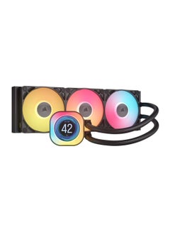 iCUE Link TITAN 360 RX LCD Liquid CPU Cooler, 360mm Radiator, High-Performance RGB Lighting, 3x 120mm Fans, iCUE Smart Control, Compatible with Intel & AMD Sockets, Advanced Cooling Technology for Overclocking - CW-9061023-WW | Black