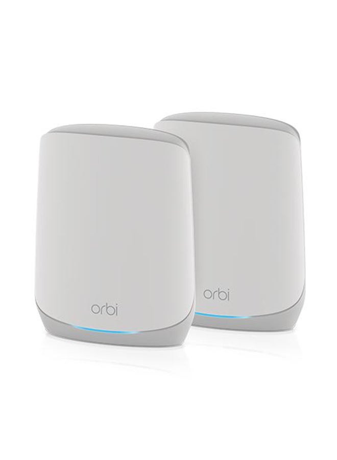 NETGEAR - Orbi Whole Home Tri-Band Mesh WiFi 6 System (RBK762S) – Router with 1 Satellite Extender | Coverage up to 5,000 sq. ft, 75 Devices | AX5400 Up to 5.4Gbps White - Image 1