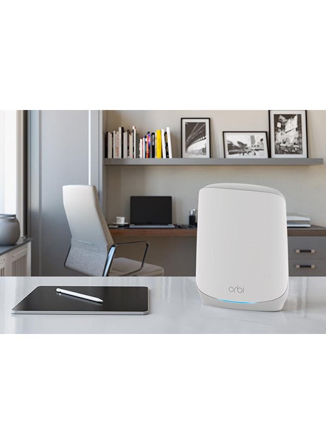 NETGEAR - Orbi Whole Home Tri-Band Mesh WiFi 6 System (RBK762S) – Router with 1 Satellite Extender | Coverage up to 5,000 sq. ft, 75 Devices | AX5400 Up to 5.4Gbps White - Image 1