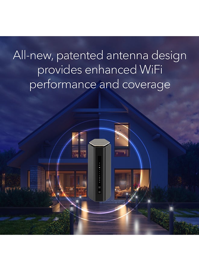 نت جير - Nighthawk WiFi 7 Router RS600, 18Gbps - 10GB ports VAN / LAN Black - Image 1
