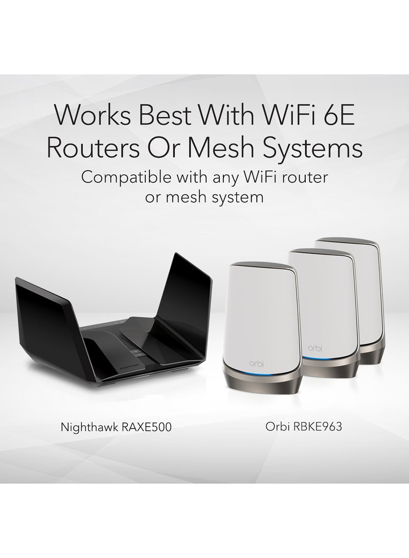NETGEAR - Nighthawk WiFi 6 or 6E USB 3.0 Adapter (A8000) - AXE3000 Tri-Band Wireless Gigabit Speed (Up to 3Gbps) - New 6GHz Band – Works with Any Router Or Mesh System - for Windows PC Black - Image 1