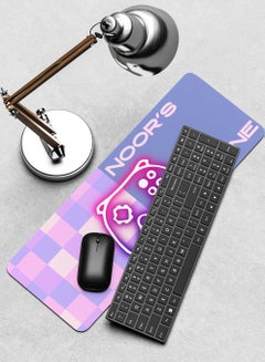 LOWHA Customizable Desk Pad Rubber Desk Mat with Personalized Name and Gaming Joystick Pattern on Premium Polyester Multicolour  - Image 4