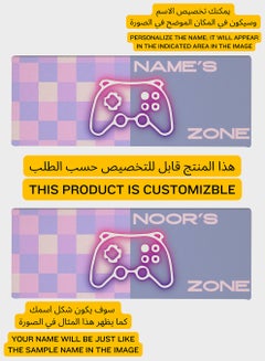 LOWHA Customizable Desk Pad Rubber Desk Mat with Personalized Name and Gaming Joystick Pattern on Premium Polyester Multicolour  - Image 2