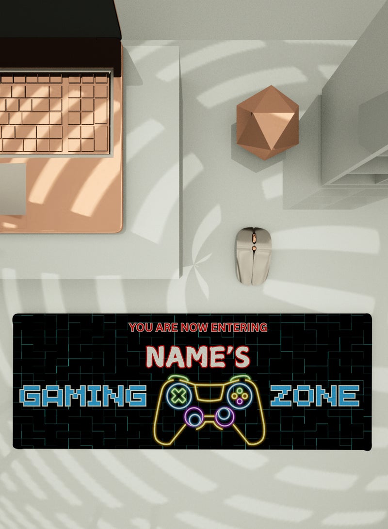 LOWHA Customizable Desk Pad Rubber Desk Mat with Personalized Name and Gaming Zone Design on Premium Polyester Multicolour  - Image 5