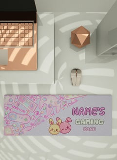 LOWHA Customizable Desk Pad Rubber Desk Mat with Personalized Name and Cat Faces Design on Premium Polyester Multicolour  - Image 5