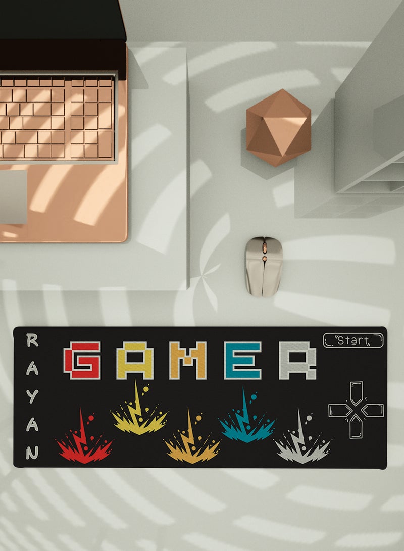 LOWHA Customizable Desk Pad Rubber Desk Mat with Personalized Name and Gamer Design on Premium Polyester Multicolour  - Image 3