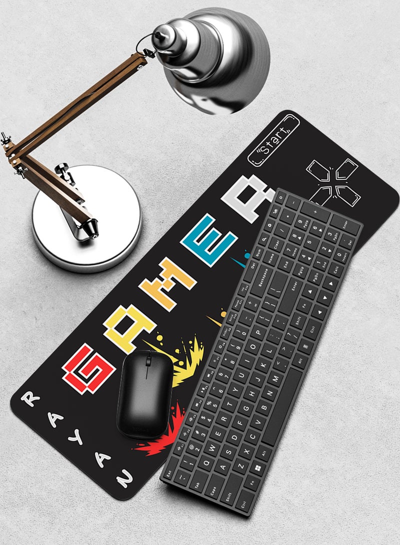 LOWHA Customizable Desk Pad Rubber Desk Mat with Personalized Name and Gamer Design on Premium Polyester Multicolour  - Image 4