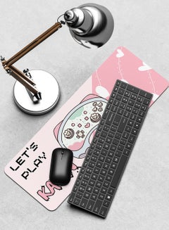 LOWHA Customizable Desk Pad Rubber Desk Mat with Personalized Name and Gaming Joystick Pattern on Premium Polyester Multicolour  - Image 4