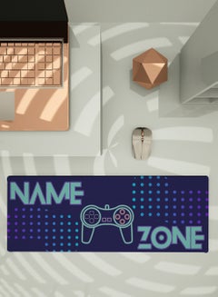 LOWHA Customizable Desk Pad Rubber Desk Mat with Personalized Name and Gaming Joystick Pattern on Premium Polyester Blue/Purple  - Image 5