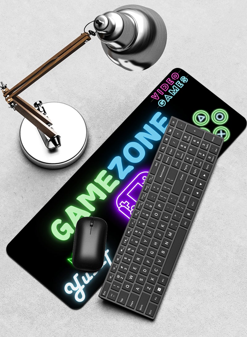 LOWHA Customizable Desk Pad Rubber Desk Mat with Personalized Name and Game Zone Design on Premium Polyester Multicolour  - Image 4