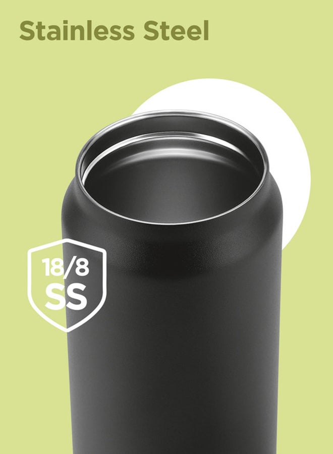 ميلتون زجاجة ماء معزولة بالفراغ سعة 940 مل مع غطاء قشة مغناطيسي، تحافظ على المشروبات ساخنة لمدة 12 ساعة وباردة لمدة 24 ساعة، من الفولاذ المقاوم للصدأ 18/8، زجاجة مزدوجة الجدران مع طلاء نحاسي داخلي للرياضة - تركي - Image 5