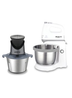 Ramadan Preparation Package – Meat & Vegetable Grinder + 2-in-1 Stand Mixer with Egg Beater 650 W RE-2-166+RE-2-181 White