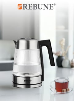 ريبون Glass Kettle – Power for Fast Boiling & Perfect Performance 1.8 L 2200 W RE-1-118 Silver  - Image 3