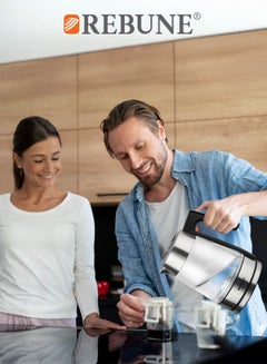 ريبون Glass Kettle – Power for Fast Boiling & Perfect Performance 1.8 L 2200 W RE-1-118 Silver  - Image 2