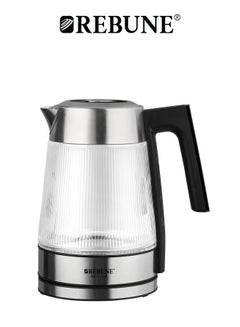 ريبون Glass Kettle – Power for Fast Boiling & Perfect Performance 1.8 L 2200 W RE-1-118 Silver  - Image 4