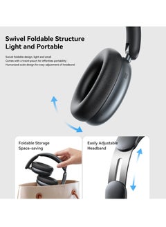 جوي روم JR-JH1 Hybrid ANC Bluetooth Wireless Headphones Headset Black  - Image 5