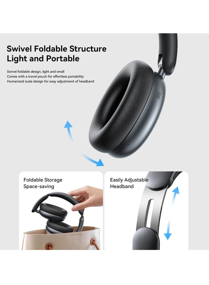 JOYROOM - JR-JH1 Hybrid ANC Bluetooth Wireless Headphones Headset Black - Image 1