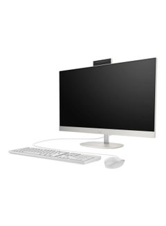 HP 27-cr0148nh All-in-One Desktop, 27" FHD IPS Display, Intel Core i7-1355U, 8GB RAM, 512GB SSD, Intel Iris Xe Graphics, HP 125 USB White Wired English Keyboard & Mouse, FreeDos, A99BLEA White  - Image 3