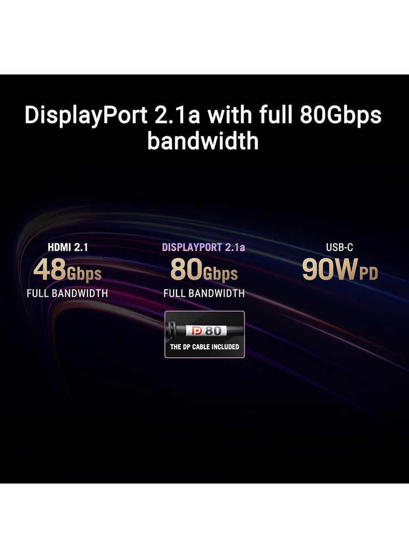 ASUS ROG Swift PG27UCDM Gaming Monitor, 27" QD-OLED Display, 4K UHD Resolution, 240Hz Refresh Rate, 0.03ms (GtG) Response Time, AMD FreeSync Premium Pro & NVIDIA G-SYNC, 90LM0B30-B019B1 Black - Image 5