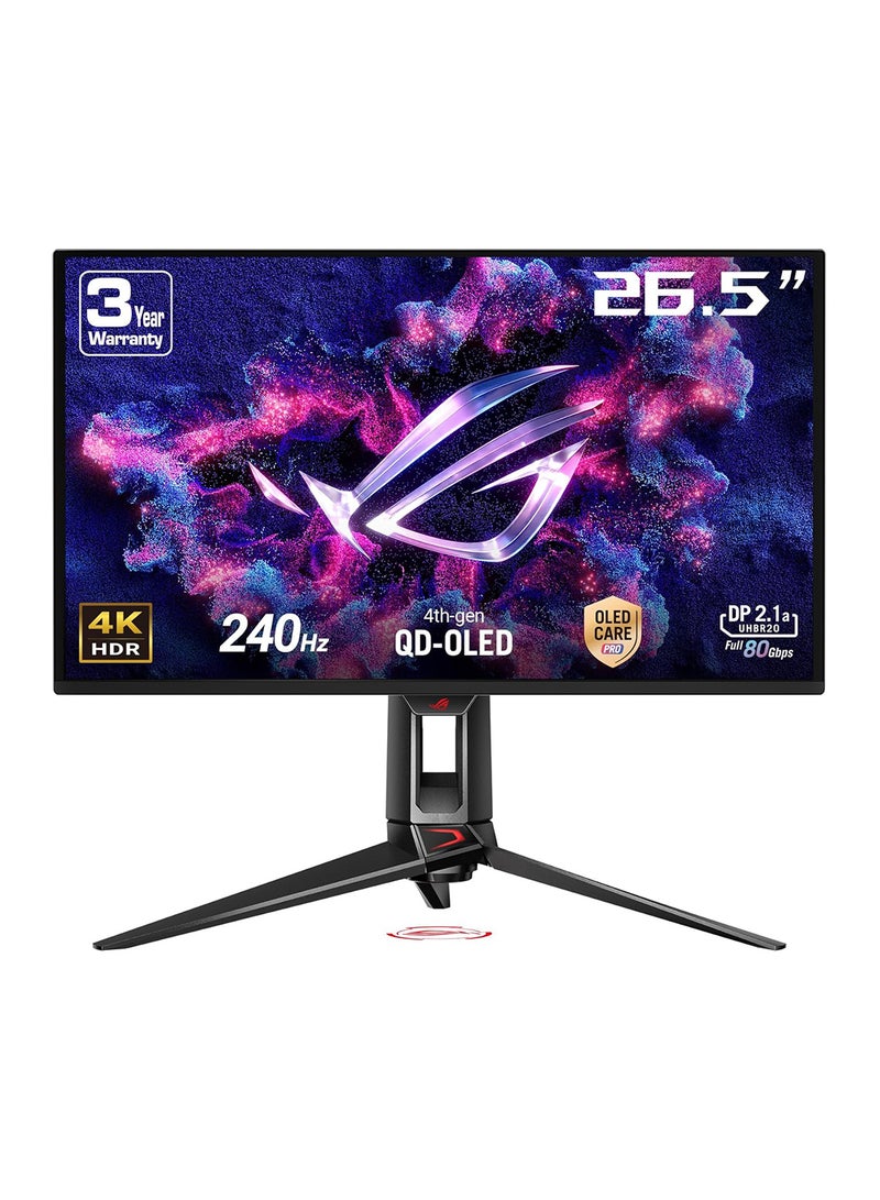 ASUS ROG Swift PG27UCDM Gaming Monitor, 27" QD-OLED Display, 4K UHD Resolution, 240Hz Refresh Rate, 0.03ms (GtG) Response Time, AMD FreeSync Premium Pro & NVIDIA G-SYNC, 90LM0B30-B019B1 Black - Image 1
