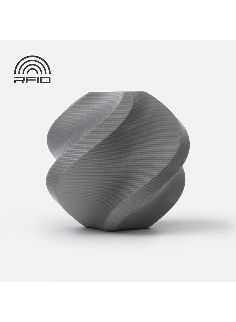 بامبو لاب Bambu Lab PLA Basic Silver (with Spool), 1.75mm, 1KG GREY 