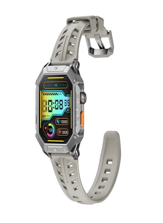Iron N1 Smart Watch, Sports Watch 2.13-inch AMOLED HD Display, 850mAh 100 Days Standby Battery Life,5ATM Waterproof,100+ Workout Modes, All-round Health Monitoring, Built-in GPS & Phone Notifications - Grey