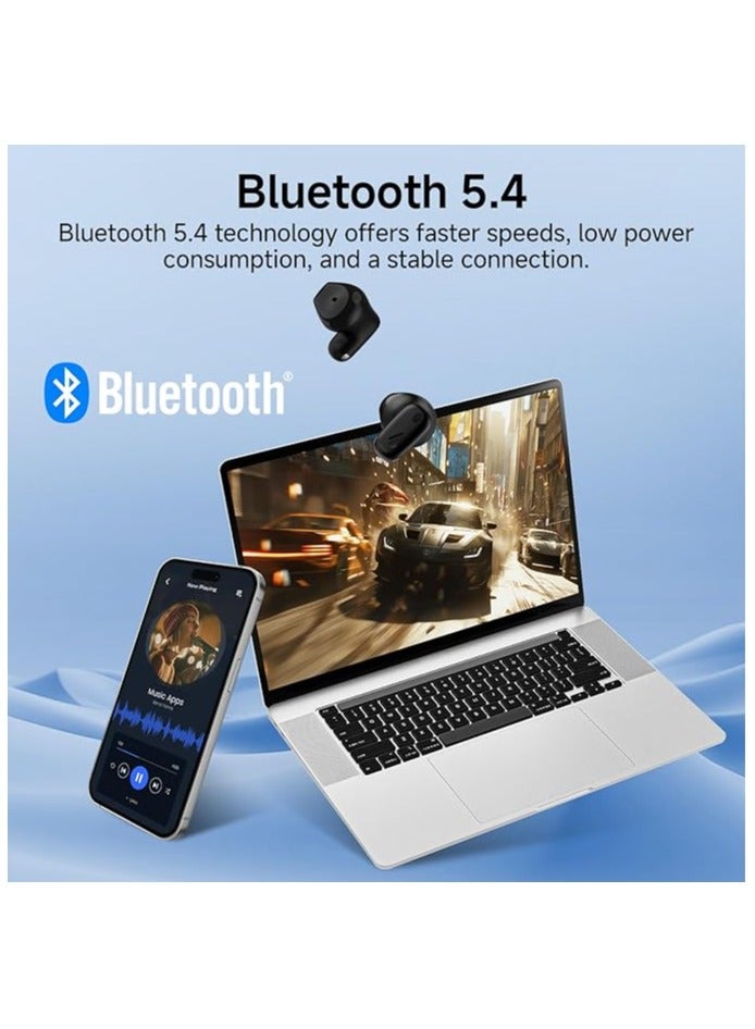 EDIFIER X1 Lite True Wireless Earbuds, Bluetooth 5.4 Earphones with 26 Hours Playtime Single Mic AI for Clear Calls, IP54 Sweat Resistant Low Latency Headphones Supports Fast Charging Black  - Image 4