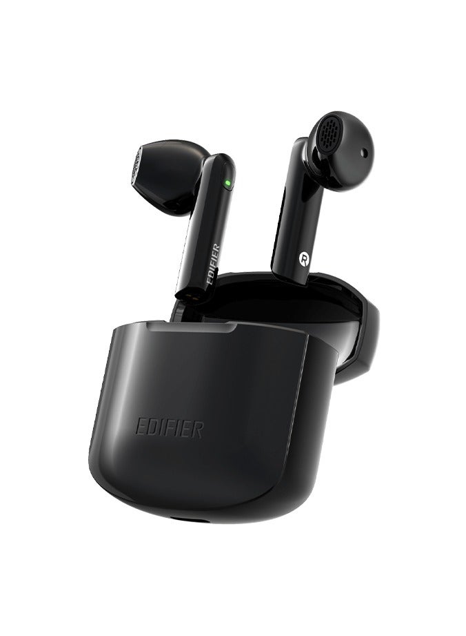 EDIFIER - W200T Mini True Wireless Earbuds, Bluetooth 5.1 Headphones with 22H Playtime, Noise Cancelling TWS in-Ear Earphones with Mic, IP54 Waterproof Headset for Sports Workout Running Travel - Black - Image 1