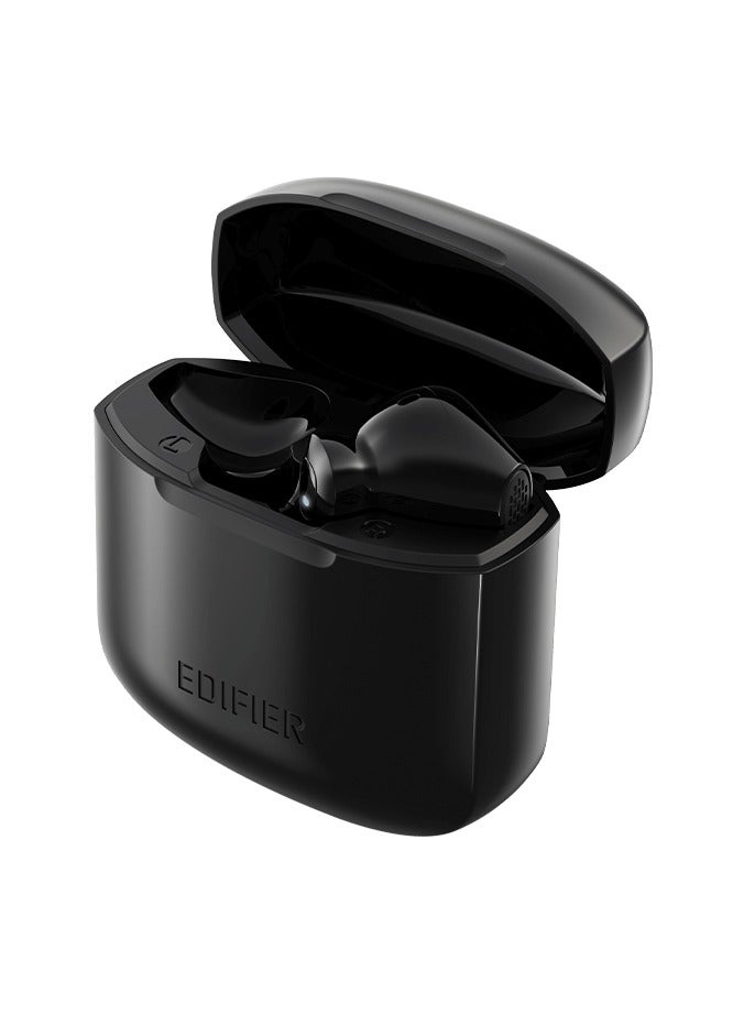EDIFIER - W200T Mini True Wireless Earbuds, Bluetooth 5.1 Headphones with 22H Playtime, Noise Cancelling TWS in-Ear Earphones with Mic, IP54 Waterproof Headset for Sports Workout Running Travel - Black - Image 1