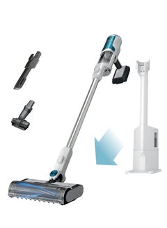 Shark Clean & Empty – Lightweight Cordless Vacuum Cleaner with HEPA Filter, Powerful Suction, Portable, Rechargeable, Auto-Empty System, Stick Vacuum for Pet Hair, Carpets & Hardfloor 1.3 L 180 W BU3521ME White  - Image 1