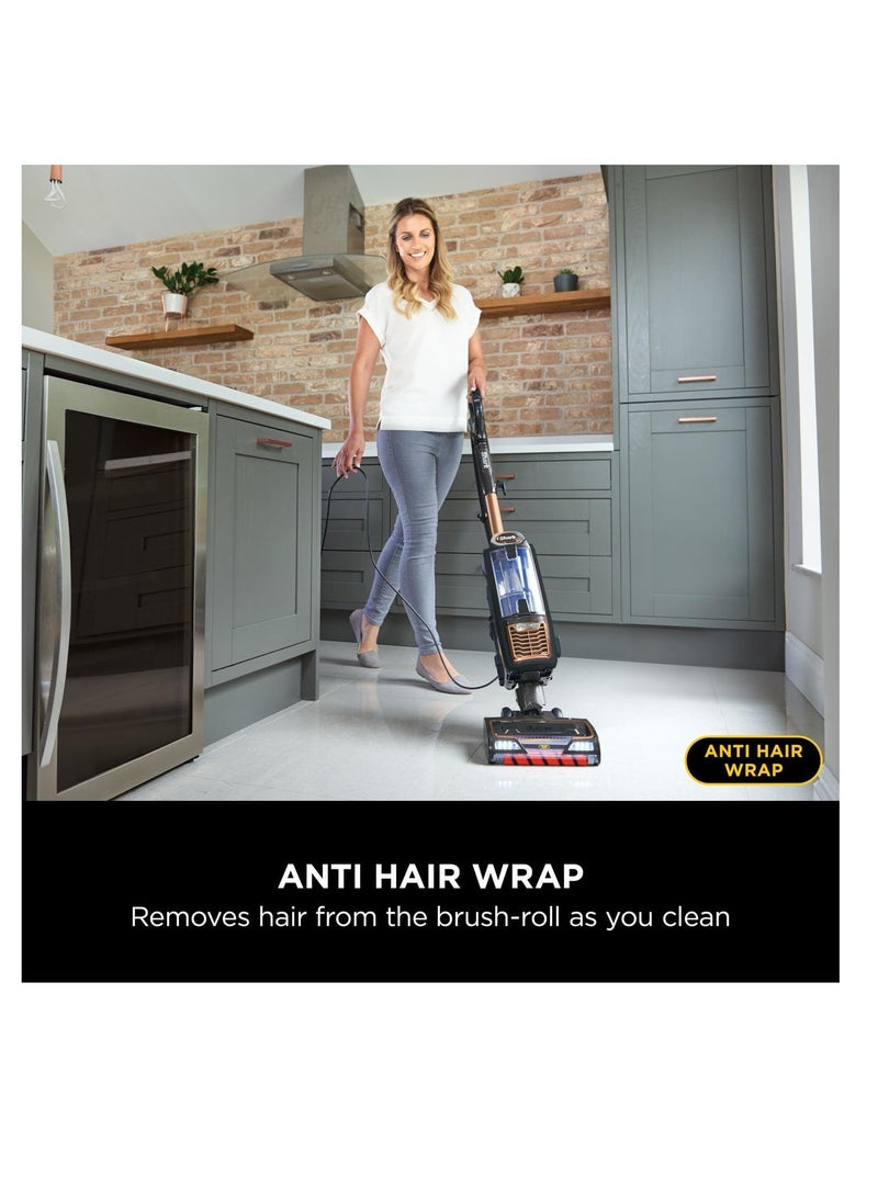 Shark Corded Upright Vacuum Cleaner,0.83L with Anti Hair Wrap Technology & DuoClean, Pet Model, Powered Lift-Away, LED Headlights, Anti-Allergen, 8m Cord, 750W, 2 Attachments 0.83 L 750 W NZ801MET Navy & Orange  - Image 2