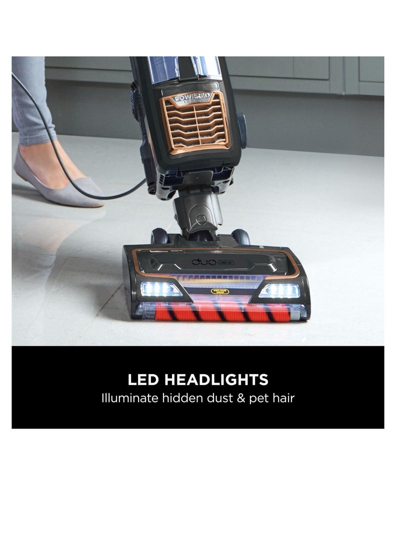 Shark Corded Upright Vacuum Cleaner,0.83L with Anti Hair Wrap Technology & DuoClean, Pet Model, Powered Lift-Away, LED Headlights, Anti-Allergen, 8m Cord, 750W, 2 Attachments 0.83 L 750 W NZ801MET Navy & Orange  - Image 5