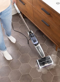 Shark SteamPickUp 3-in-1 Steam Mop for Hard Floors, Chemical Free, Cleans & Separates Wet & Dry Dirt, 420ml Content, Inc. Extra Brush Roll, Storage Station & Brush Roll Holder 1230 W SD200ME White  - Image 2