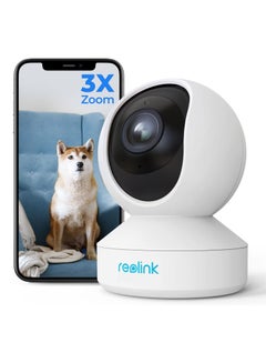 reolink E1 Zoom Indoor Security Camera, 2.4/5GHz Dual Band WiFi, 5MP Plug-in Pet Camera, 360 Degree Baby/Dog Monitor with 3X Optical Zoom, Auto Tracking, Person/Pet Detection,5V/2A DC  - Image 1